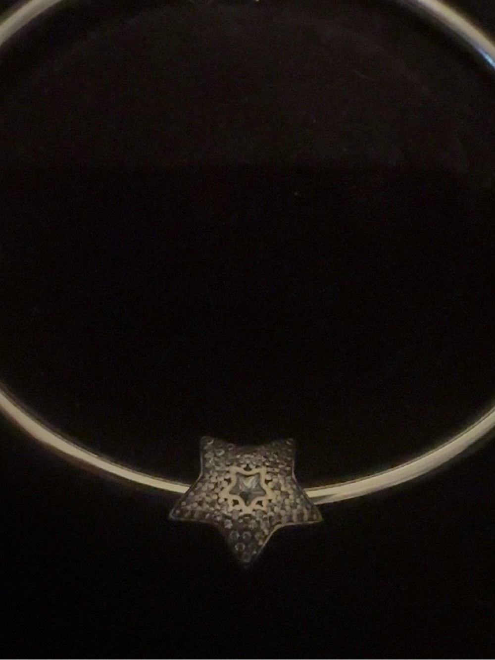 WISHING STAR Authentic PANDORA Silver/CZ Stones Charm WINTER COLLECTION